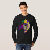 T-shirt Joyeux Mardi Gras Cute Chat Portant Des Perles Jes (Devant entier)