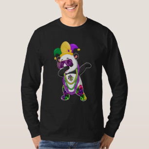 T-shirt Joyeux Mardi Gras Cute Panda portant des perles Je