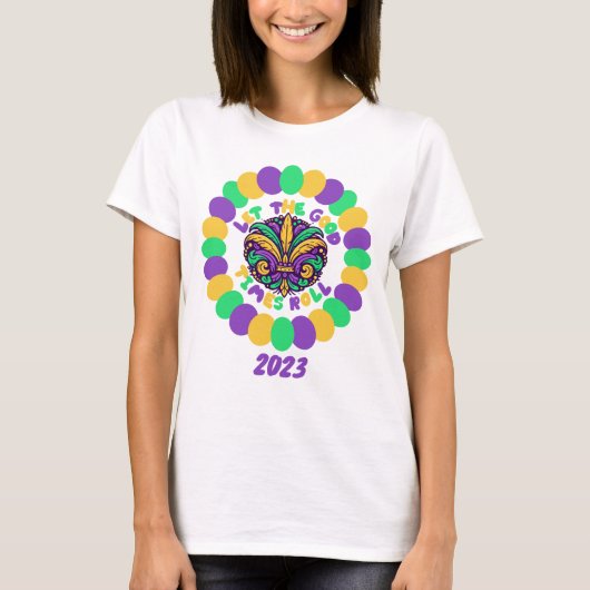 T-shirt Joyeux Mardi Gras fleur de lis (Devant)