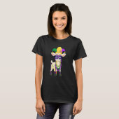 T-shirt Joyeux Mardi Gras Mignonne Mouton Portant Des Perl (Devant entier)