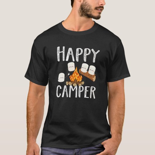 T-shirt Joyeux Marshmallow Camper Cute Pour Enfants Femmes (Devant)