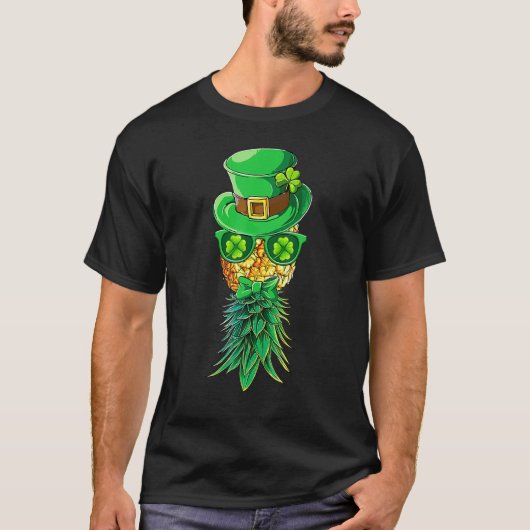 T-shirt Joyeux Masque de la Saint Patrick à l'envers de l' (Devant)