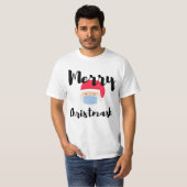 T-shirt Joyeux masque de Noël mis en quarantaine Noël 2020 (Devant entier)