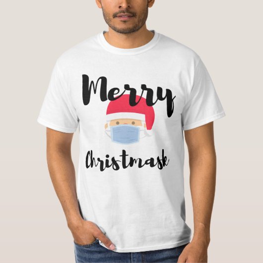 T-shirt Joyeux masque de Noël mis en quarantaine Noël 2020 (Devant)