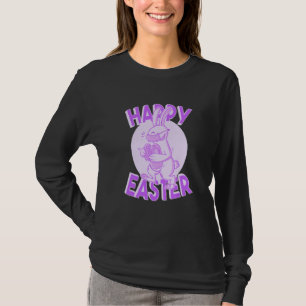 T-shirt Joyeux Masque Visage Pâques Bunny Pastel Purple