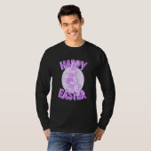 T-shirt Joyeux Masque Visage Pâques Bunny Pastel Purple (Devant entier)