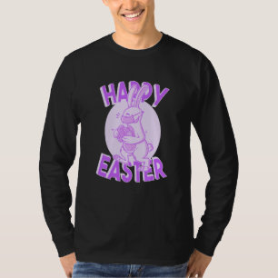 T-shirt Joyeux Masque Visage Pâques Bunny Pastel Purple