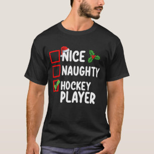 T-shirt Joyeux Mauvais Joueur de Hockey Liste de Noël Père