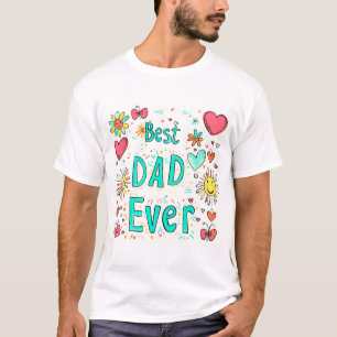 T-shirt Joyeux meilleur papa jamais Doodle