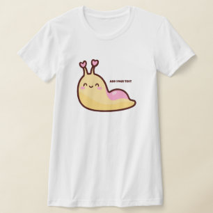 T-shirt Joyeux mignon Slug Texte personnalisé
