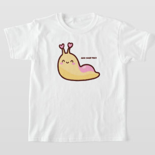 T-shirt Joyeux mignon Slug Texte personnalisé