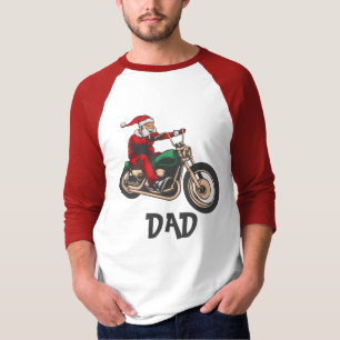 T-shirt Joyeux motocycliste de Noël personnalisé