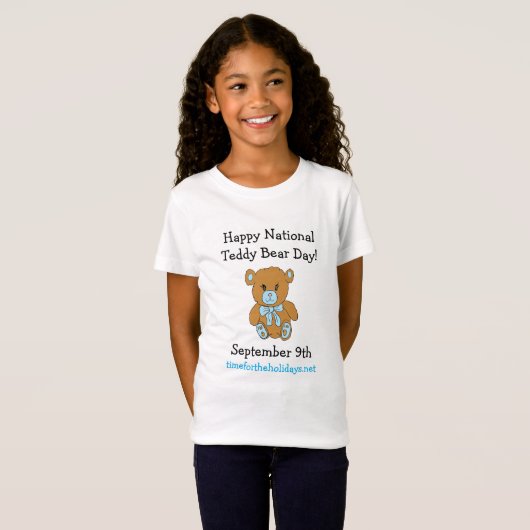 T-Shirt Joyeux National Teddy Bear Day Mignonne Holiday (Devant entier)