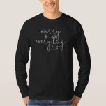 T-shirt Joyeux Noël<br><div class="desc">Les mots "tout faire plaisir" mettent en avant ce t-shirt à manches longues personnalisé avec votre nom de famille en lettres chic (laissez vide si vous ne voulez pas qu'il soit imprimé.) Idéal pour vous-même ou donner en cadeau. CORRESPONDANCE d'objets dans notre collection.</div>