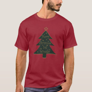 T-shirt Joyeux Noël à tous arbre de pin décoré