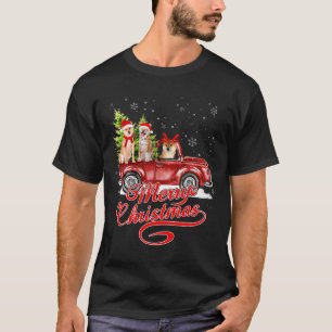 T-shirt Joyeux Noël Akita Chien Père Noël Reindeer Camion