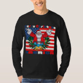 T-shirt Joyeux Noël Amérique Père Noël Funny Usa (Devant)
