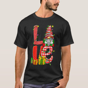 T-shirt Joyeux Noël Amour Gnome Noël Lampe Buffalo