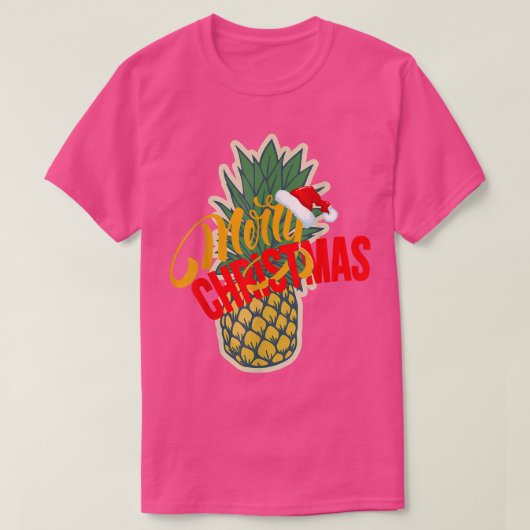 T-shirt Joyeux Noël ananas Adulte drôle Noël (Design devant)