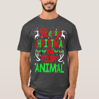 T-shirt Joyeux Noël Animal Filthy Ya Hommes Femmes Enfants