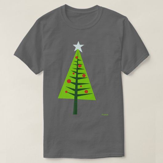 T-shirt Joyeux Noël Arbre (Design devant)