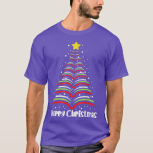 T-shirt Joyeux Noël Arbre Amour Lecture Livres Librairie