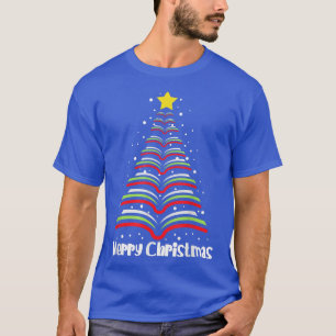 T-shirt Joyeux Noël Arbre Amour Lecture Livres Librairie
