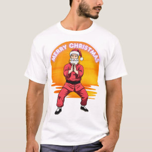 T-shirt Joyeux Noël Arts Martiaux Père Noël Kung Fu Wing