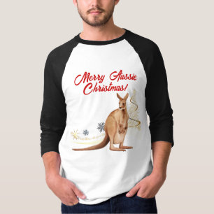 T-shirt Joyeux Noël australien Kangaroo