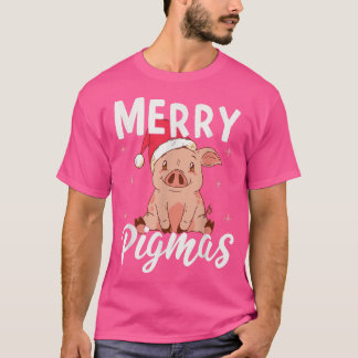 T-shirt Joyeux Noël aux amateurs de cochon Père Noël