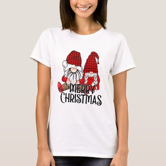 T-shirt Joyeux Noël avec deux mignons génomes (Devant)