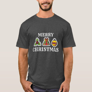 T-shirt Joyeux Noël avec Holly, Cadeaux et Ornement