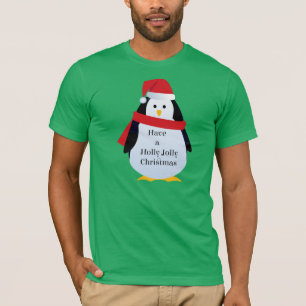 T-shirt "Joyeux Noël avec Holly Jolly" T Shirt Pingouin Pè