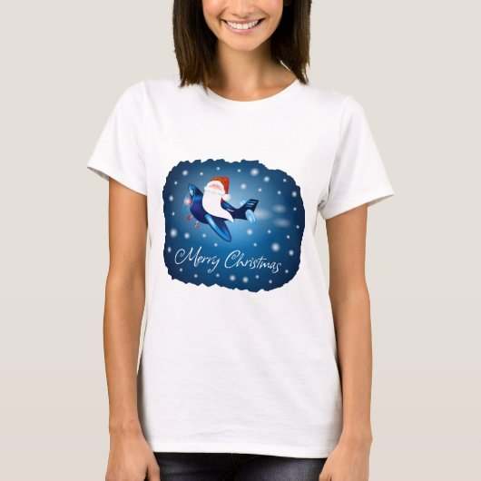 T-shirt Joyeux Noël avec Père Noël (Devant)