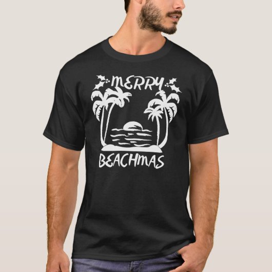 T-shirt Joyeux Noël Beachmas En Juillet (Devant)