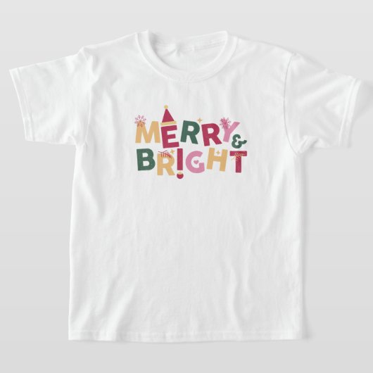 T-shirt Joyeux Noël blanc et bleu (Poser)