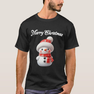 T-shirt Joyeux Noël bonhomme de neige mignon