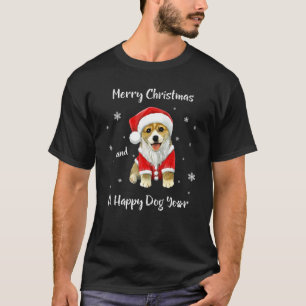 T-shirt Joyeux Noël Bonne Année Corgi T