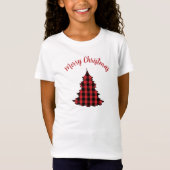 T-Shirt Joyeux Noël Buffalo Check Motif (Devant)