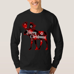 T-shirt Joyeux Noël. Buffalo Plaid Cadeau Moose Christ