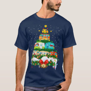 T-shirt Joyeux Noël Camping Lover Funny Camper Christy