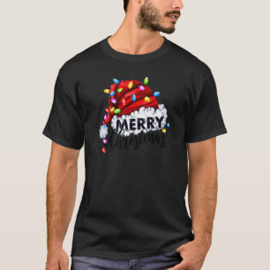 T-shirt Joyeux Noël Casquette Père Noël Famille Noël Lumiè