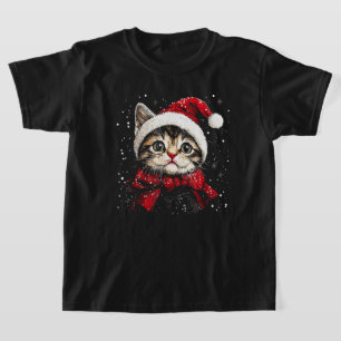 T-shirt Joyeux Noël chat amoureux drôle de fêtes de fin d'