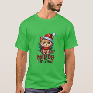 T-shirt Joyeux Noël, chat de Noël
