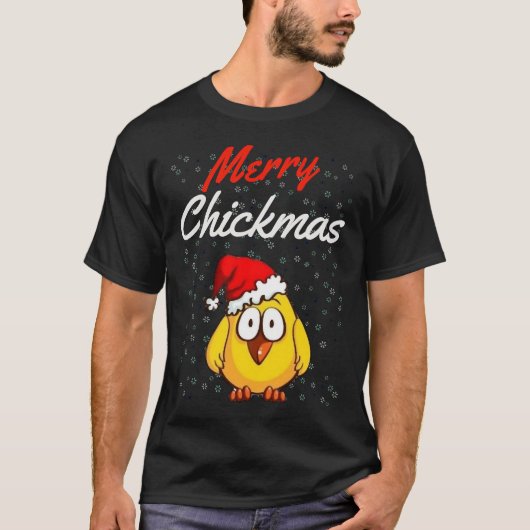 T-shirt Joyeux Noël Chickmas (Devant)