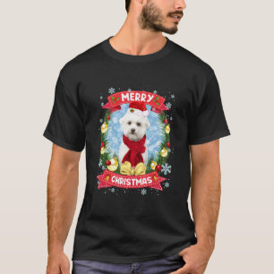 T-shirt Joyeux Noël Chien Maltais Père Noël Funny Xmas Orn