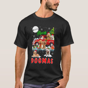 T-shirt Joyeux Noël Chien Père Noël Transportant des Malti