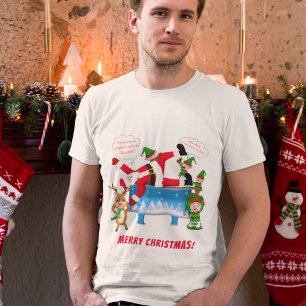 T-shirt Joyeux Noël Chiropraticien Père Noël & Elfes Clien