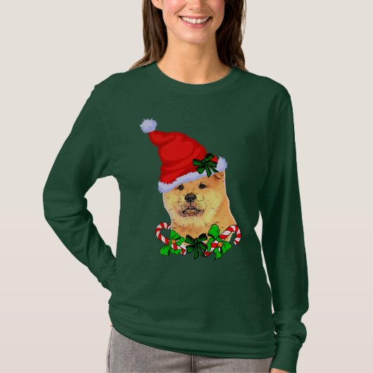 T-shirt Joyeux Noël Chow Chow (Devant)
