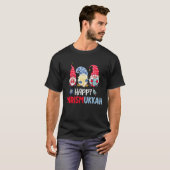 T-shirt Joyeux Noël Chrismukkah Gnomes Hanoukka Joyeux Noë (Devant entier)